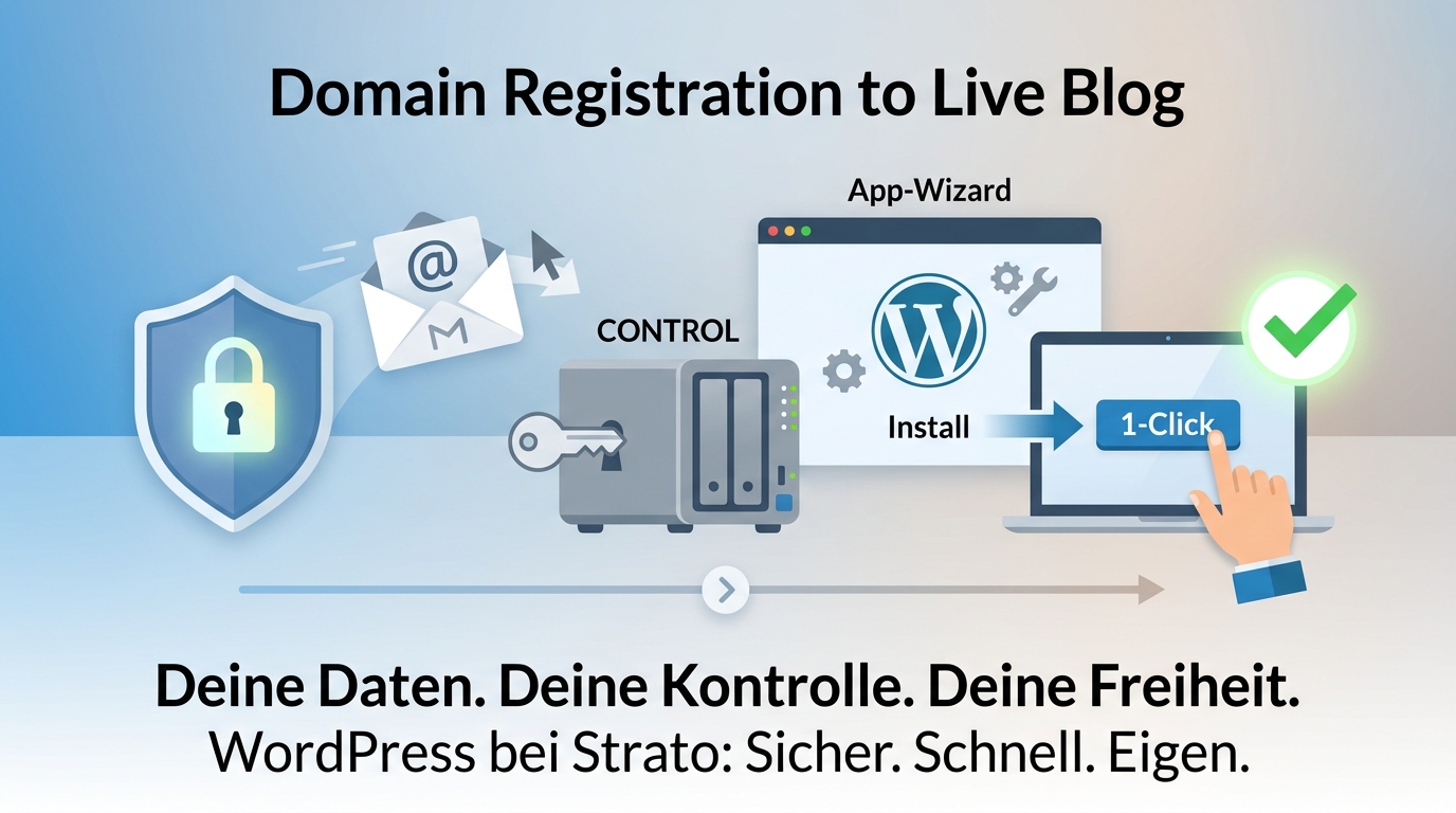 📌 Anleitung: Domain z.B. bei Strato registrieren, E-Mails einrichten & WordPress-Blog erstellen